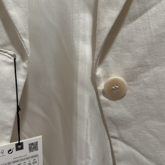 Zara white linen blazer - Picture 4 of 4